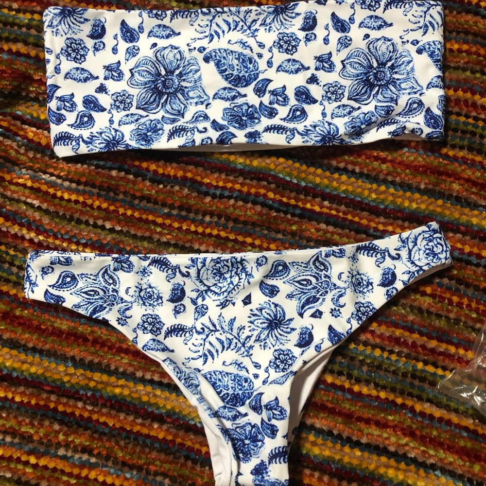 Cute blue flower Bikini
